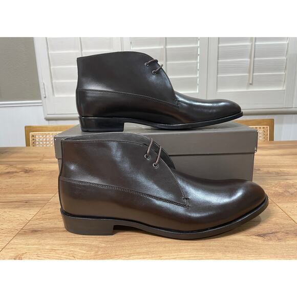 Robert Clergerie Men's Serge-Dese Boots Dark Brown Leather Size 11 US 44 EU NIB - Picture 2 of 13